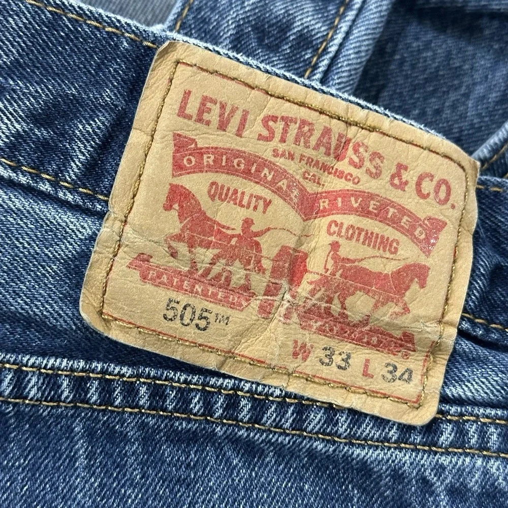 Levi's 505 Jeans Men's 33 x 33* Straight Blue Denim Y2K Vintage 90s